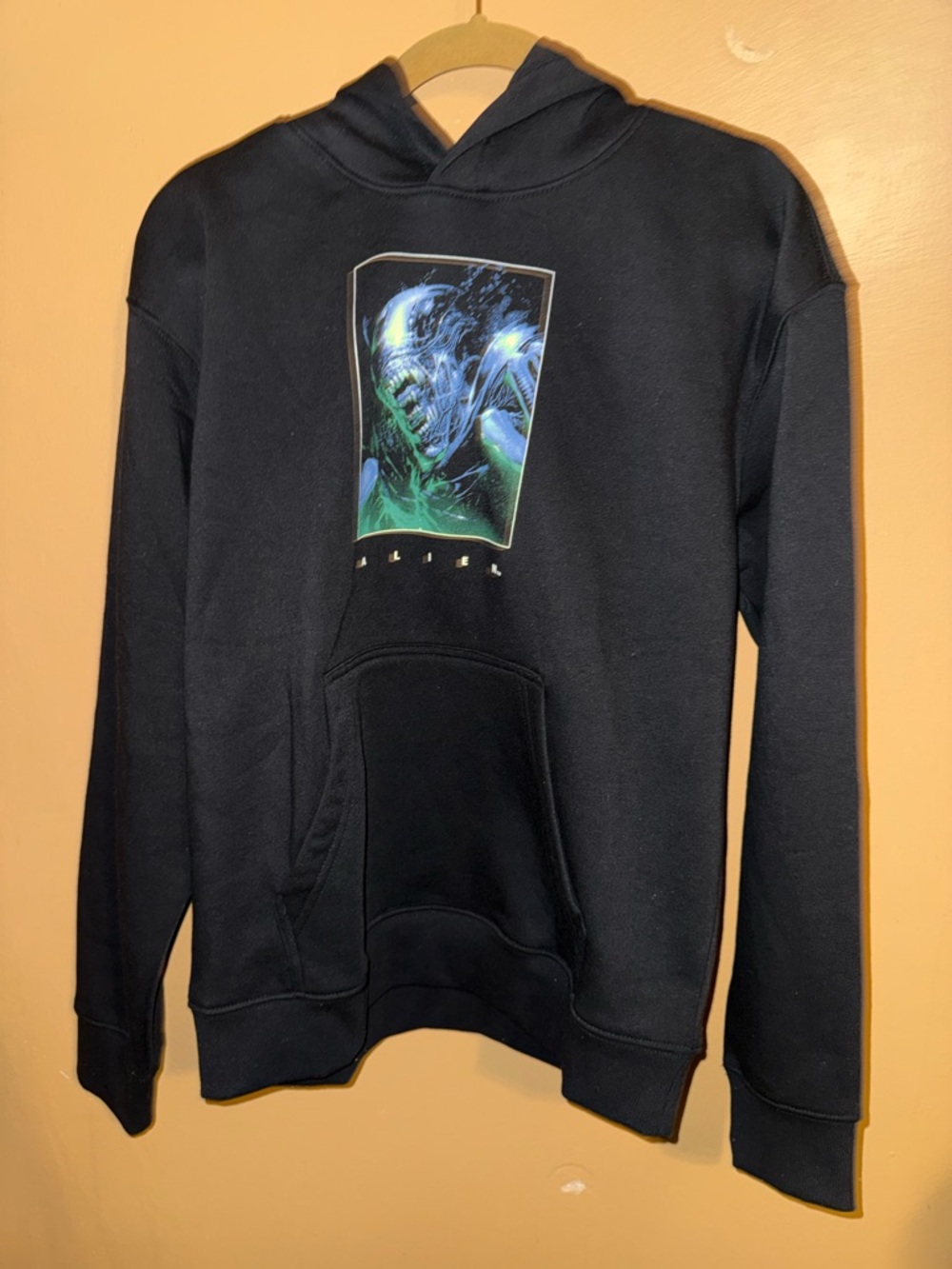 Alien black cotton hoodie Size S #horror #alien